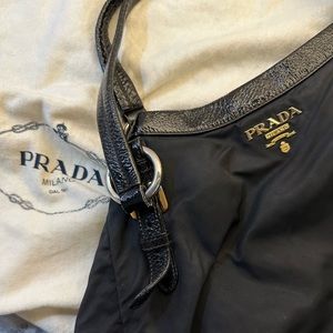 Prada Nylon and Patent Leather Black Purse